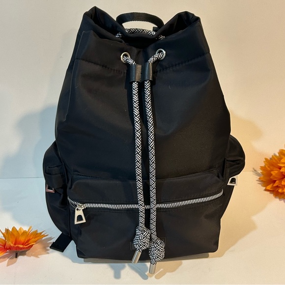 Authentic Versace Black large drawstring Backpack New - Picture 1 of 9
